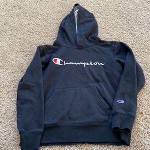 Champion boys black hoodie, size medium